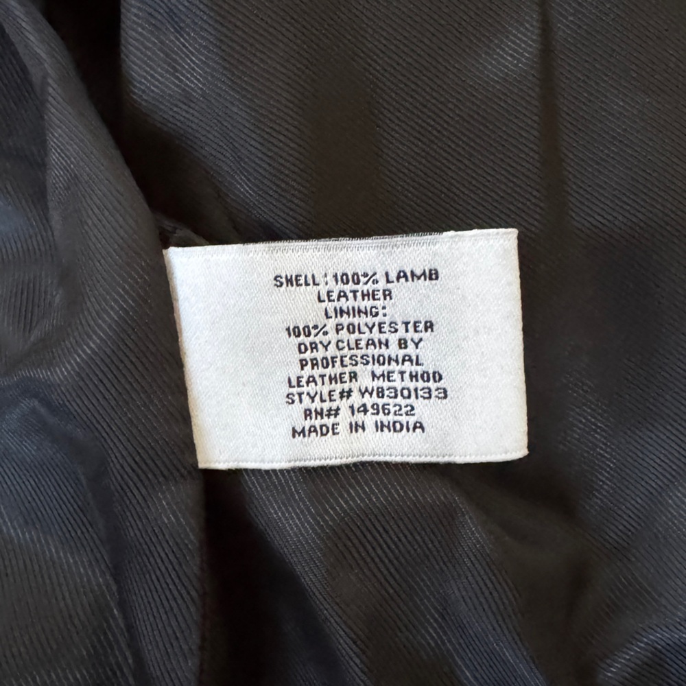 Walter Baker Black Moto Leather Jacket - Picture 5 of 12